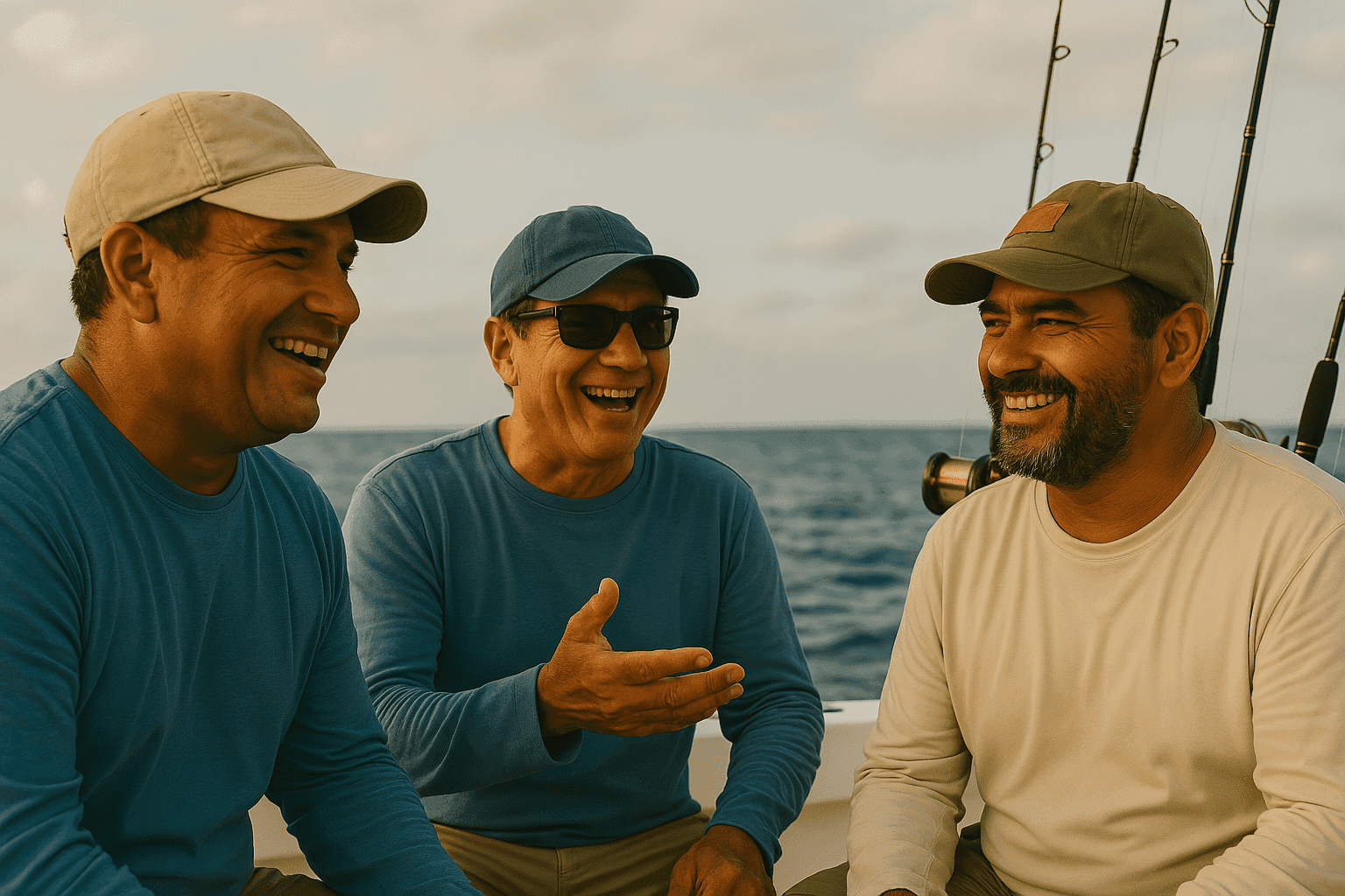 happy fishermen